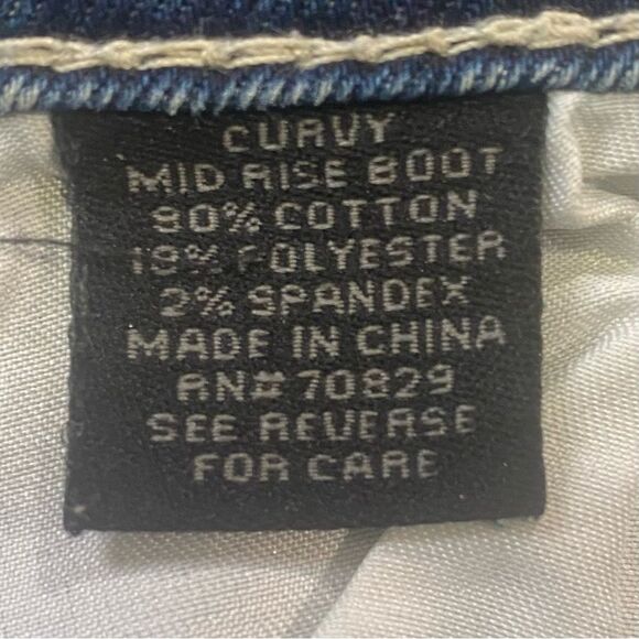 Rue 21 Premiere Mid Rise Boot Cut Jeans Juniors Size 7/8 Regular Embellished - Picture 6 of 7